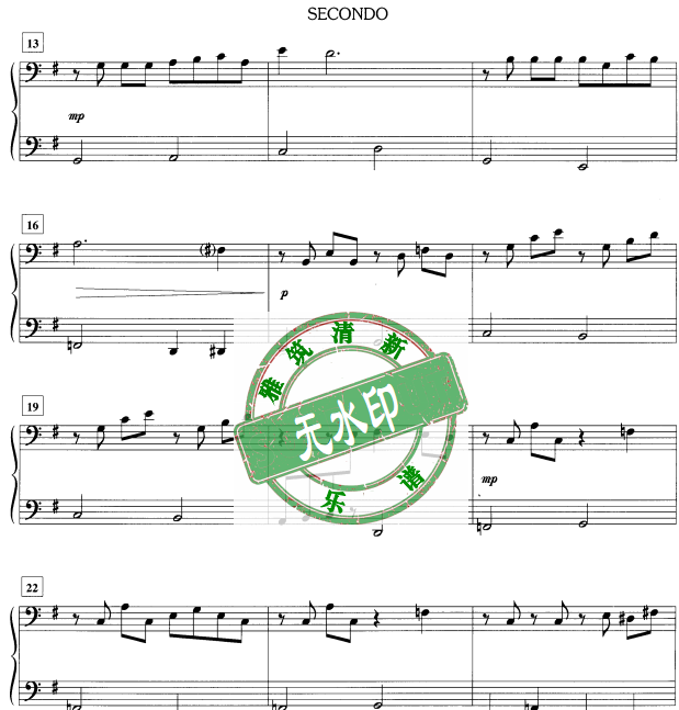 Disney  8首 迪士尼经典动画音乐四手联弹钢琴谱