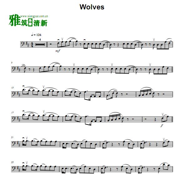 GnuS Cello Wolves大提琴谱