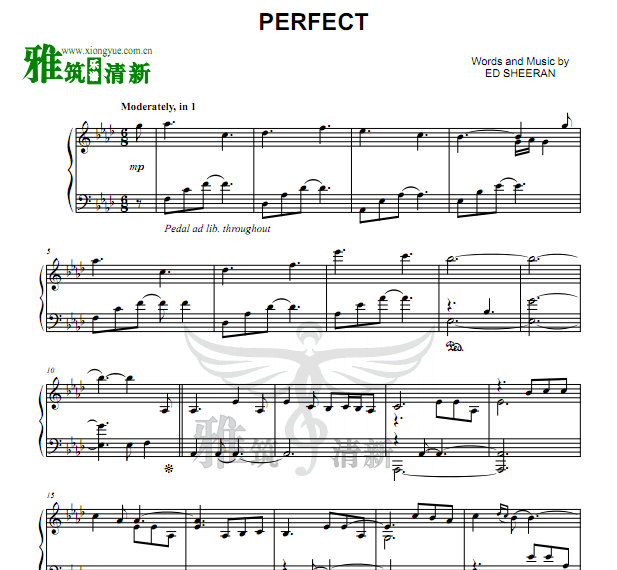 钢琴伙计版 Perfect钢琴谱 - ED SHEERAN