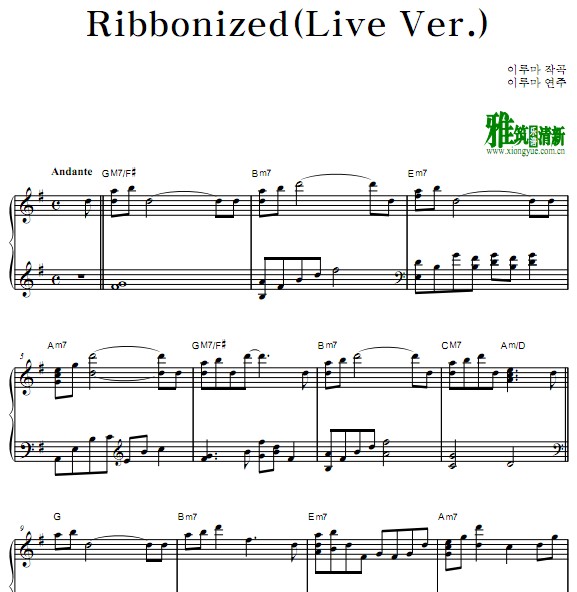 Yiruma 李闰珉 - Ribbonized钢琴谱