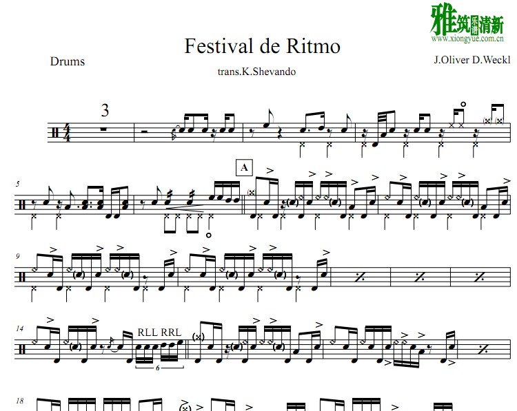 Dave Weckl - Festival de Ritmo鼓谱 无鼓伴奏