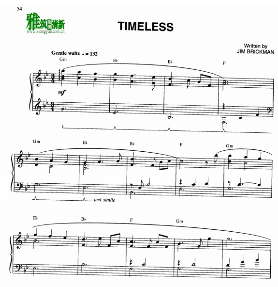 Jim Brickman - Timeless钢琴谱