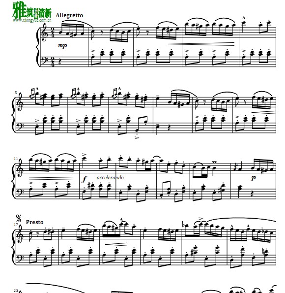 赛依 Fazil Say 莫扎特土耳其进行曲 爵士钢琴独奏谱