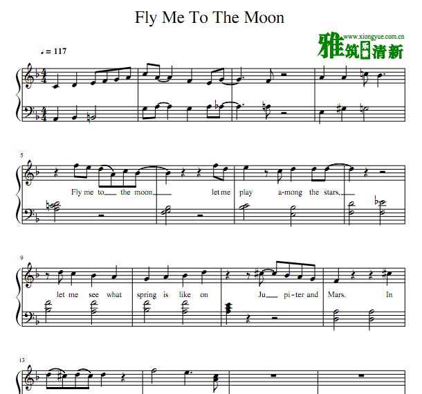 Fly Me To The Moon钢琴谱