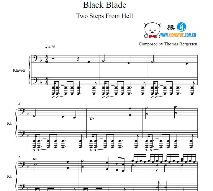 Two Steps From Hell - Black Blade键盘谱
