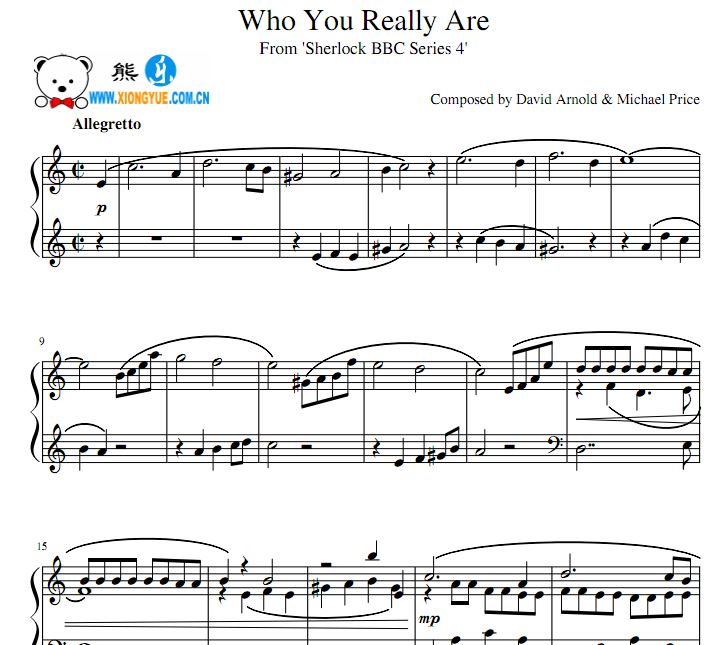 神探夏洛克第四季 Who You Really Are钢琴独奏谱
