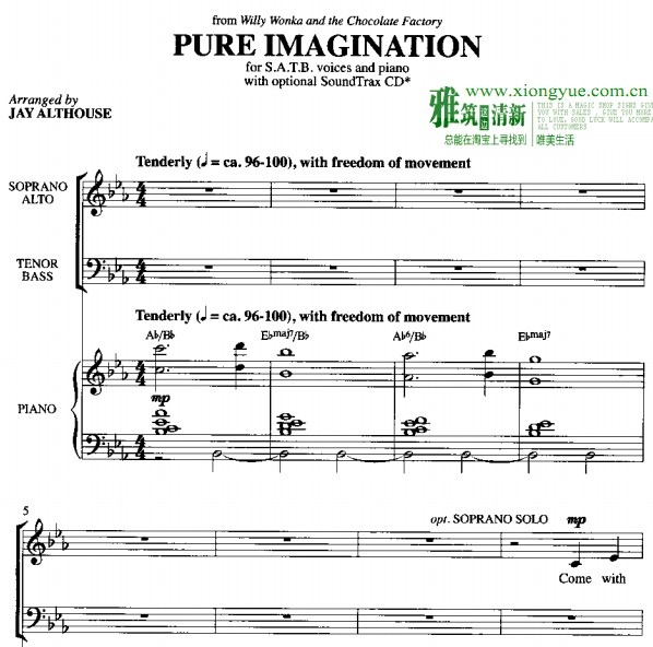 Pure Imagination合唱谱