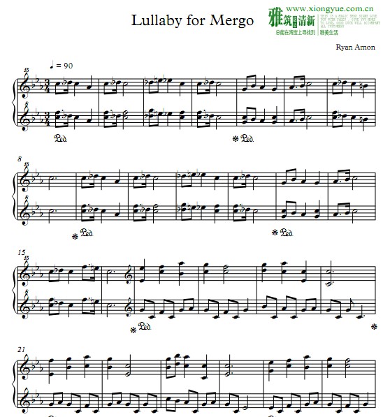 Lullaby for Mergo钢琴谱