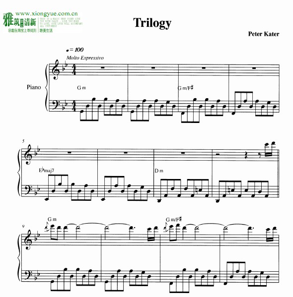 Trilogy钢琴谱