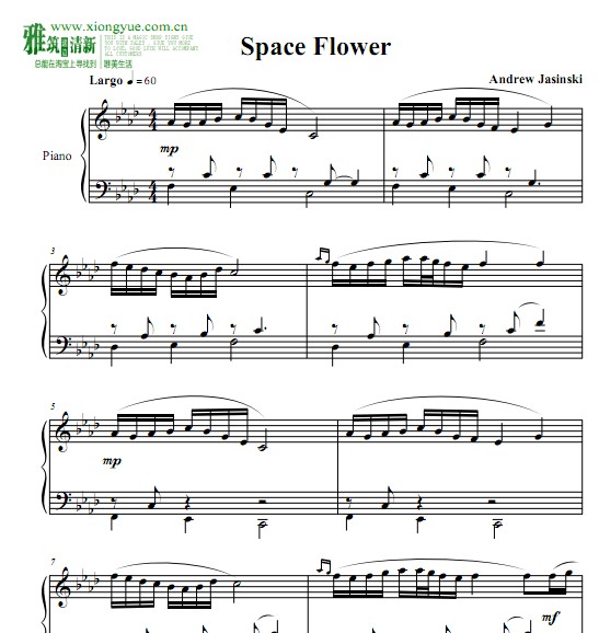 Andrew Jasinski - Space Flower钢琴谱