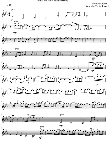 Adele – When We Were Young小提琴谱