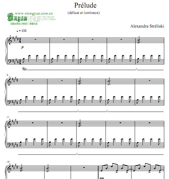Alexandra Streliski -Prelude钢琴谱