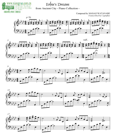 Erhu's Dream钢琴谱