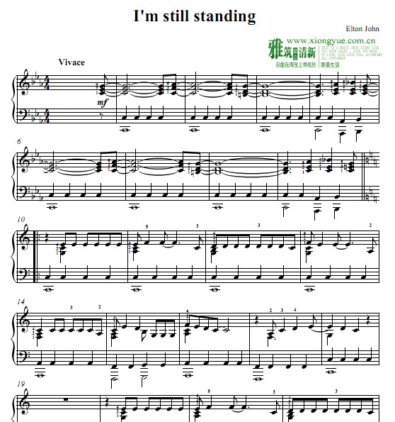 Elton John - I m still standing钢琴谱