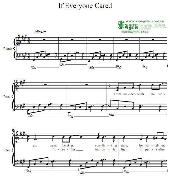 if everyone cared钢琴谱
