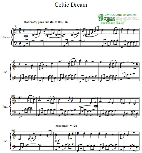 Michelle McLaughlin - Celtic Dream钢琴谱