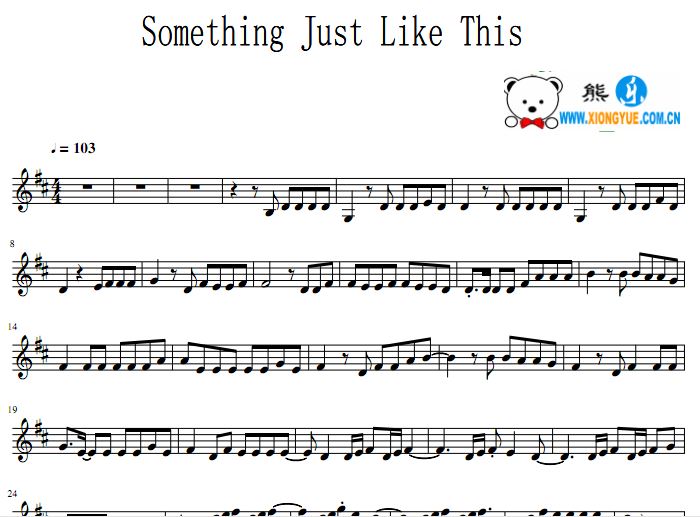 Something Just Like This小提琴谱