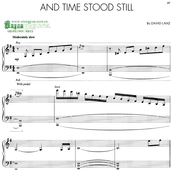 David Lanz - And Time Stood Still钢琴谱