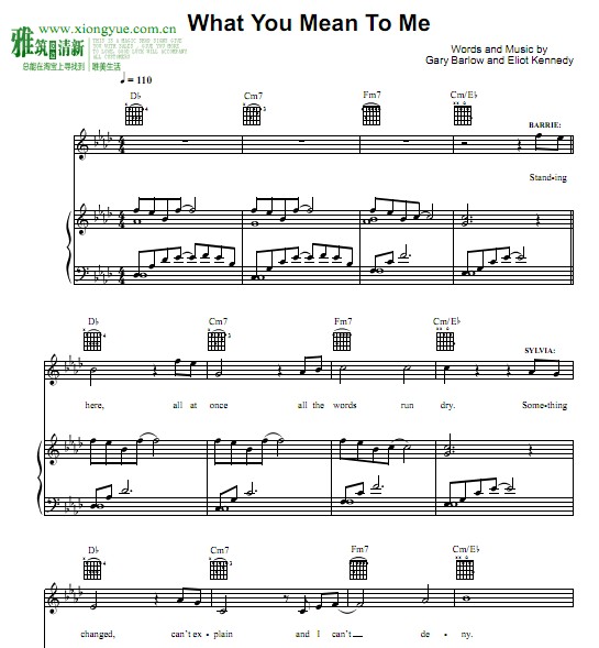 Finding Neverland - What You Mean to Me钢琴谱