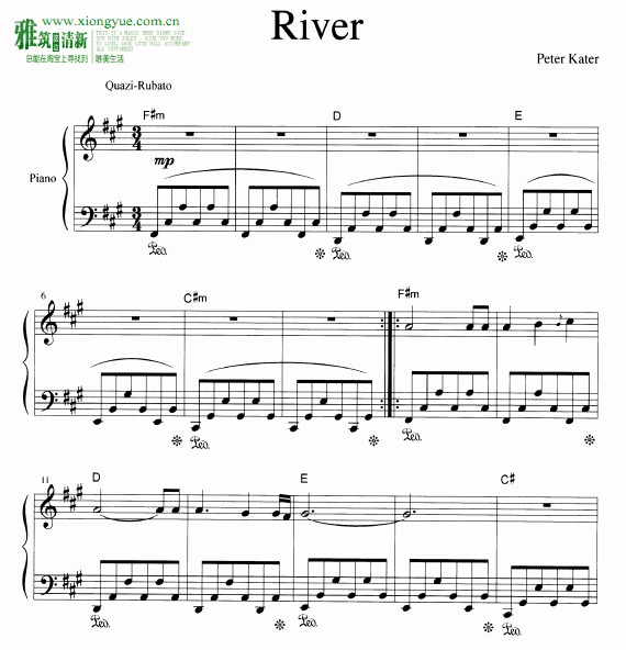 Peter Kater - Rive钢琴谱