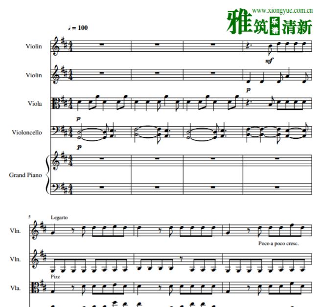 Something Just Like This弦乐四重奏谱钢琴伴奏谱