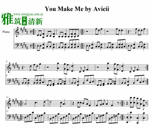 You Make Me钢琴谱