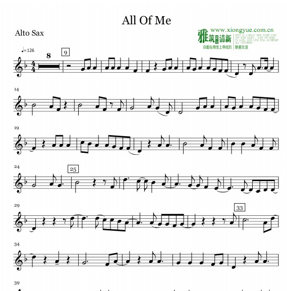 All Of Me˹ (Alto Sax)