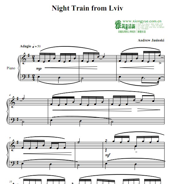 Andrew Jasinski - Night Train from Lviv钢琴谱