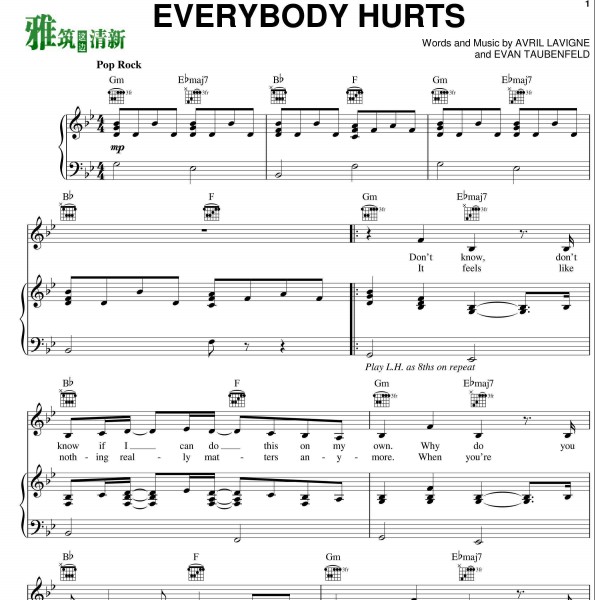 Avril Lavigne - Everybody Hurts