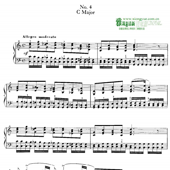 莫斯科夫斯基练习曲Op.72第四首钢琴谱
