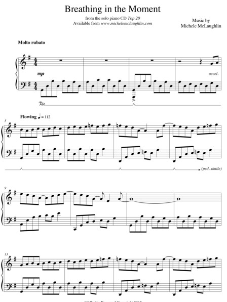 michele McLaughlin - breathing in the moment钢琴谱