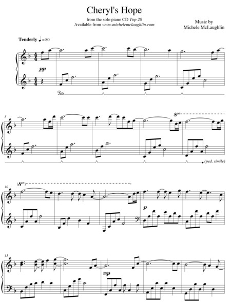 michele McLaughlin - Cheryl's Hope钢琴谱