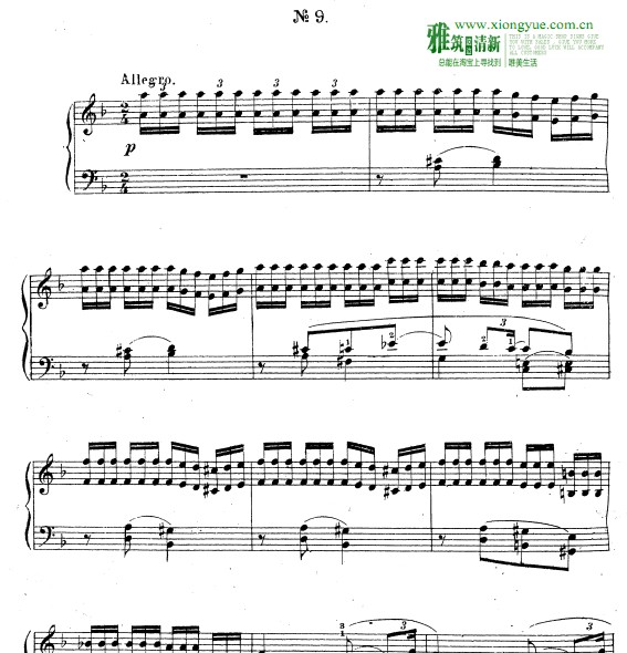 莫斯科夫斯基练习曲op72 第9首钢琴谱