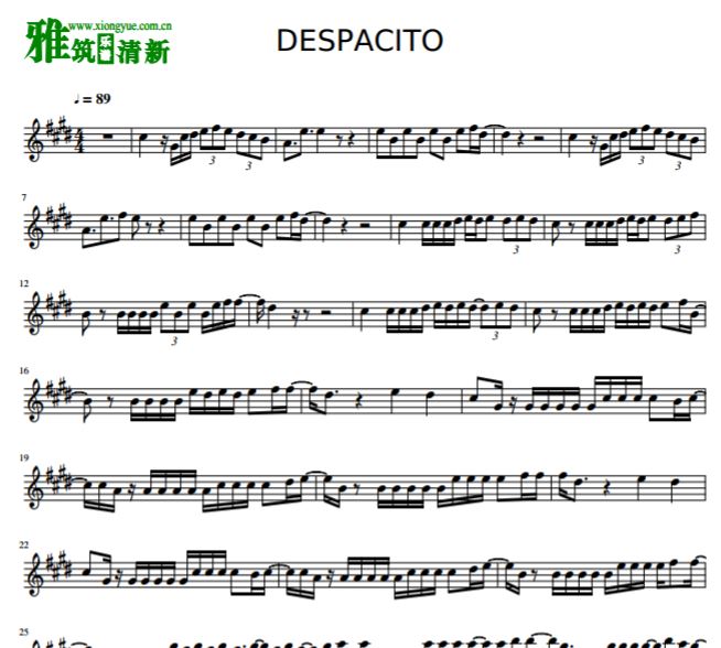 DESPACITO黑管谱