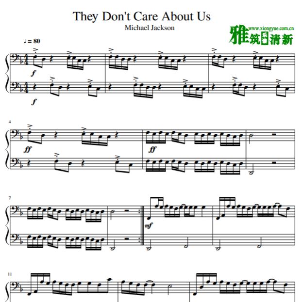 They Don't Care About Us 大提琴二重奏谱