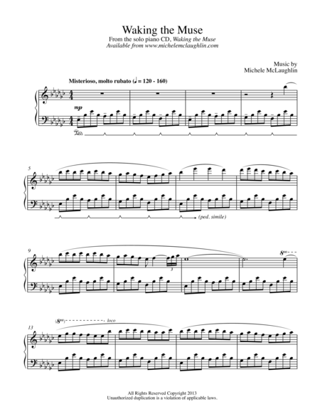 Michele McLaughlin - Waking The Muse钢琴谱