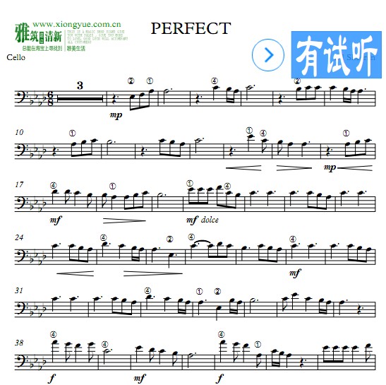 Ed Sheeran - Perfect 大提琴谱