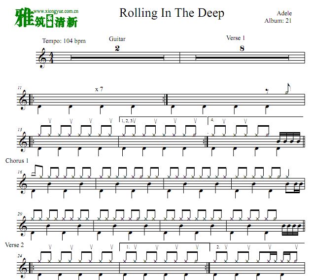 Adele - rolling in the deep ʿ м