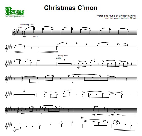 林赛Christmas C'mon 小提琴谱