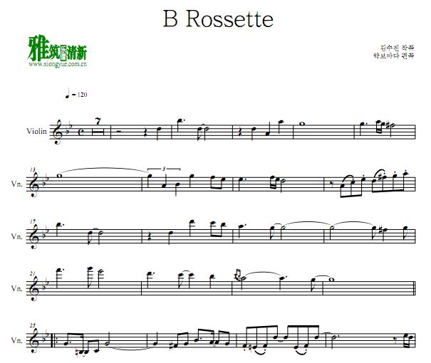 白色巨塔 B Rossette小提琴谱