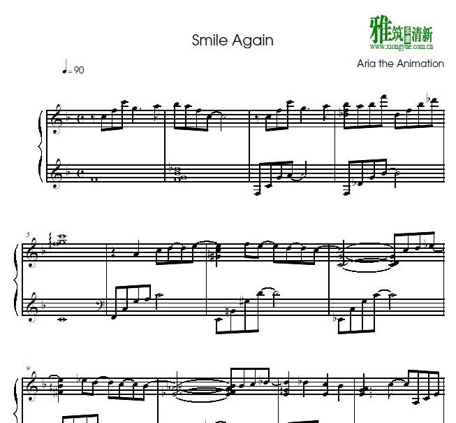 aria - Smile Again钢琴谱