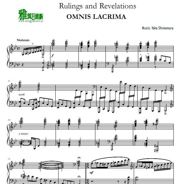最终幻想XV - Rulings and Revelations - OMNIS LACRI钢琴谱