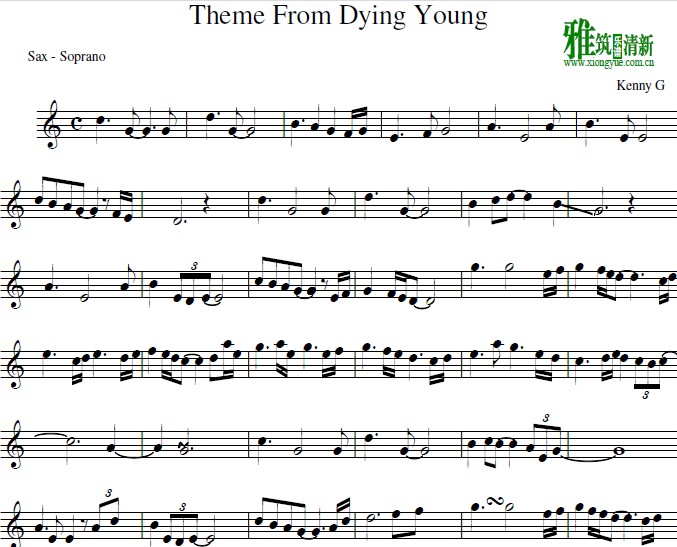 Dying Young萨克斯谱