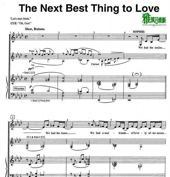 A Class Act - The next best thing to love钢琴伴奏谱 正谱