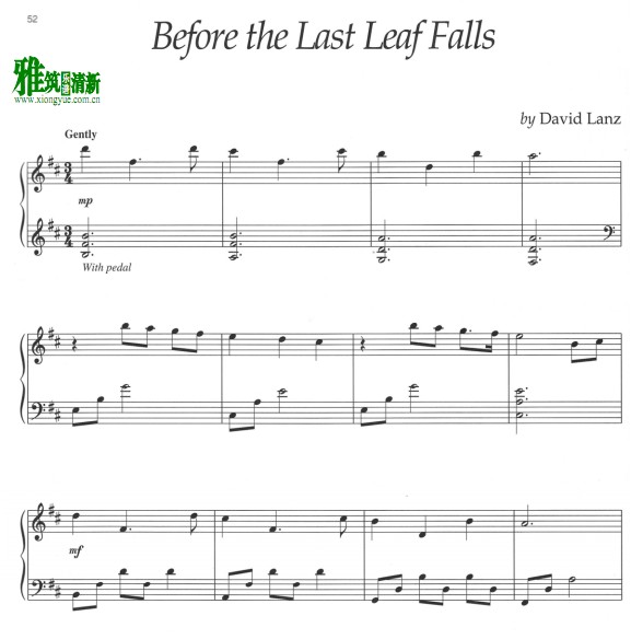 david lanz  - before the last leaf falls钢琴谱