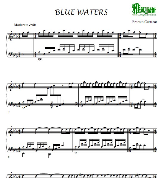 ernesto cortazar  -  Blue Waters钢琴谱