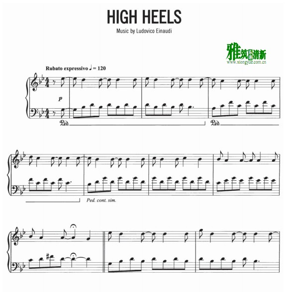 Ludovico Einaudi - High heels钢琴谱