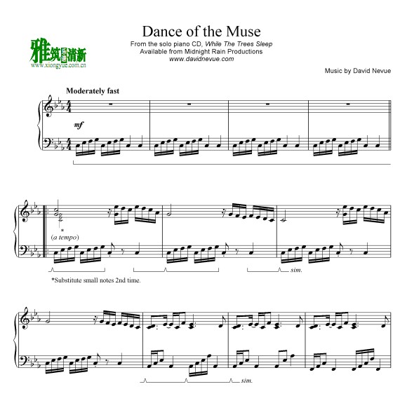 David Nevue - Dance of the Muse钢琴谱