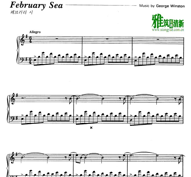 George Winston - February Sea钢琴谱