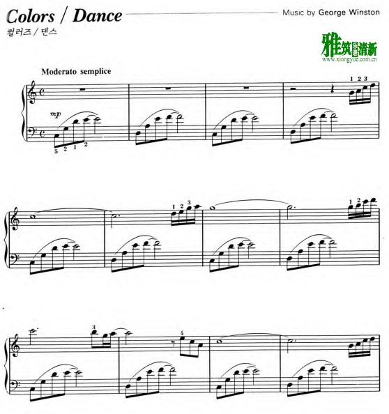 GEORGE WINSTON - colors dance钢琴谱